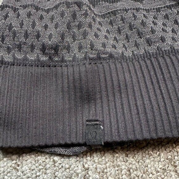 Lululemon Rest Less Pullover Gray Fair Isle Gray Heathered Black Est Size 4 - Picture 5 of 5